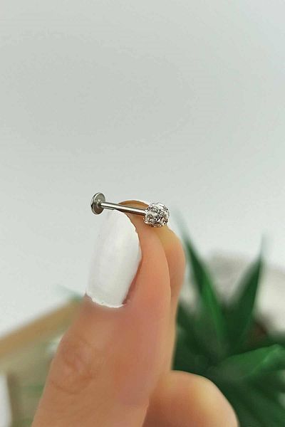 Çlk Accessories 316 لتر من الفولاذ الجراحي ذو كرة واحدة صغيرة ثقب الحجر Trpiercing085 Pierx200x