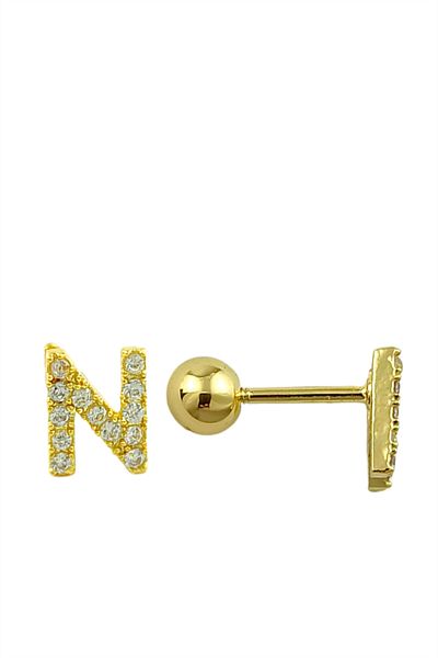 Çlk Accessories ثقب الحرف الذهبي - N HarfPiercing