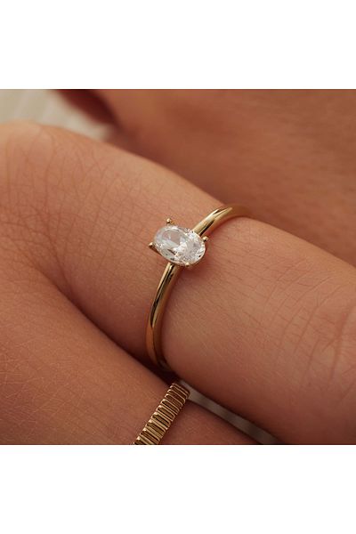 Isabel Bernard Isabel Bernard Baguette 14 Karat Ring 48