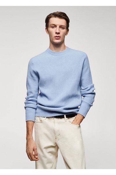MANGO Man Strickpullover - Gummistrick