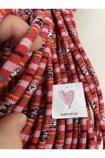Makromİps MACROME ROPE 10 m 6 mm WOVEN CORD ROPE RECORDING ROUND JEWELRY PHONE HANGER CORD ROPE