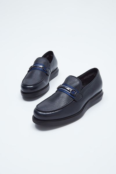 ROSSI Men's Genuine Leather Loafer Shoes 668 9228a Erk Ayk Sk23/24