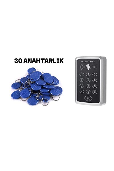 Electrimax Rfid Şifreli Kapı Kilidi Kartlı Geçiş Sistemi-30 Adet Anahtarlık