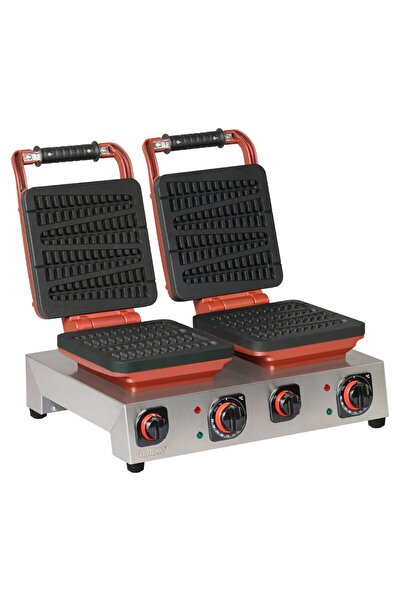 OMAKE Sabit İkili Waffle Makinesi Çubuklu Çam