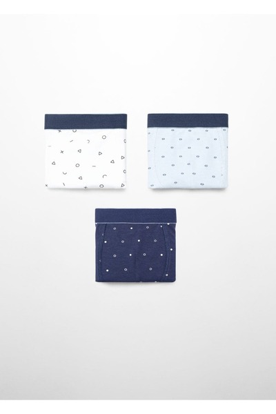 MANGO Kids 3'lü desenli boxer seti