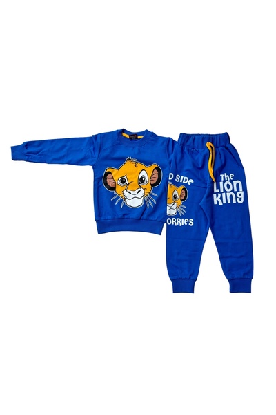 Atabay Kids Simba baskılı 2'li eşofman takım unisex