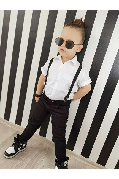 Burçak Butik Cămașă din bumbac / Pantaloni din gabardină Set 2 piese