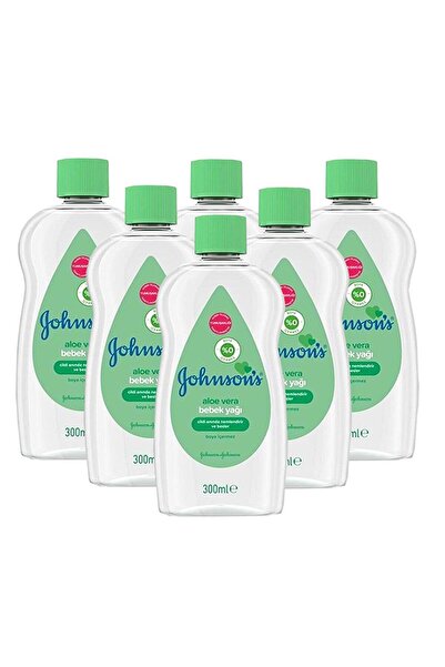 Johnson´s Baby Nemlendirici Aloe Veralı Bebek Yağı 300 ml x 6 Adet