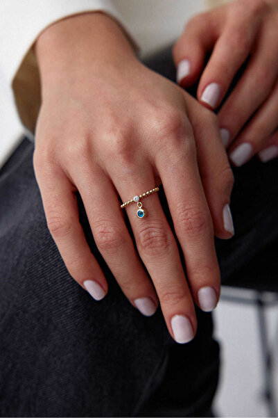 YAVUZ KUYUMCULUK 14 Ayar Altın Sallantılı Göz Yüzük