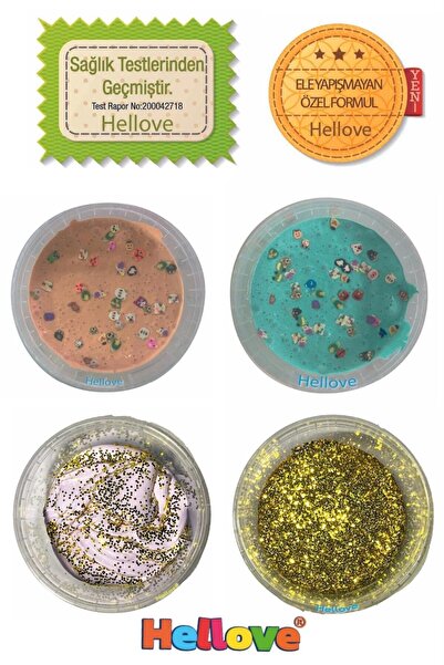 AVMmarketim سلايم ملون 4 قطع من عجينة اللعب اللامعة والفاخرة غير اللاصقة