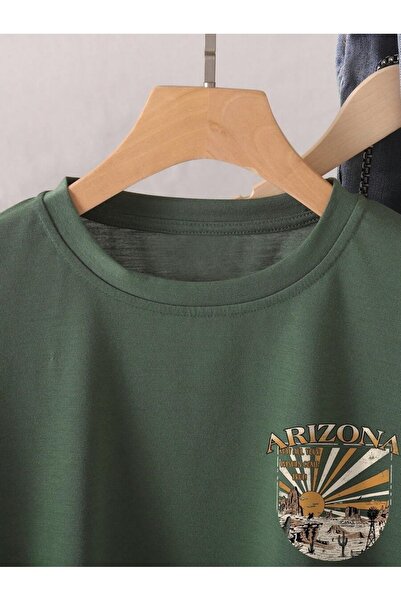 MOONBULL Unisex Arizona Back Printed Oversize T-shirt