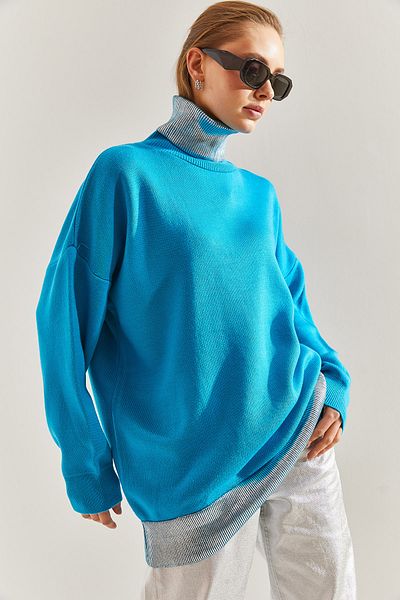 Bianco Lucci Women's Turtleneck Knitwear Sweater
