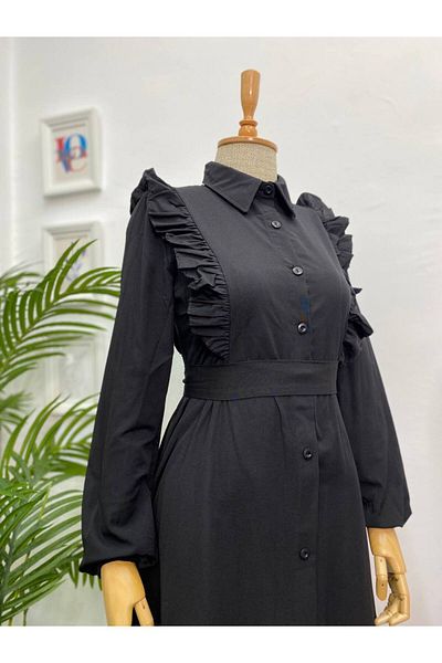 Esre Store 7201- Μαύρο φόρεμα Hijab