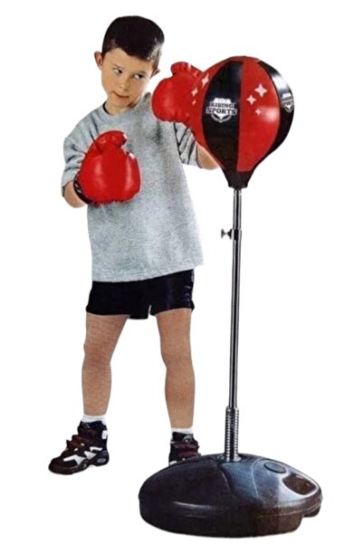 BayCegu Ayaklı Boks Spor Antrenman Seti Boks Eldivenli 80-110 cm.
