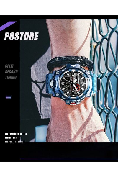 SMAEL 8035 Model Digital and Analog Wrist Watch