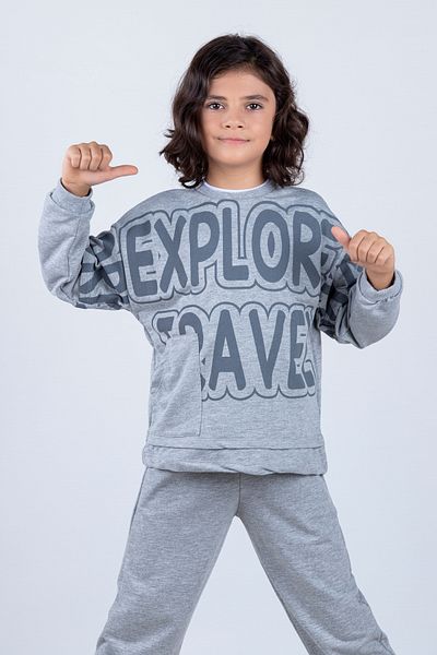 Harika KIDS Boy's Explorer εμπριμέ πλεκτό σετ φόρμας Basic