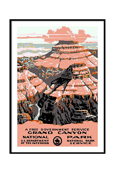 Beril Yamaç Design Studio Grand Canyon Grand Canyon America Poster vintage Re...