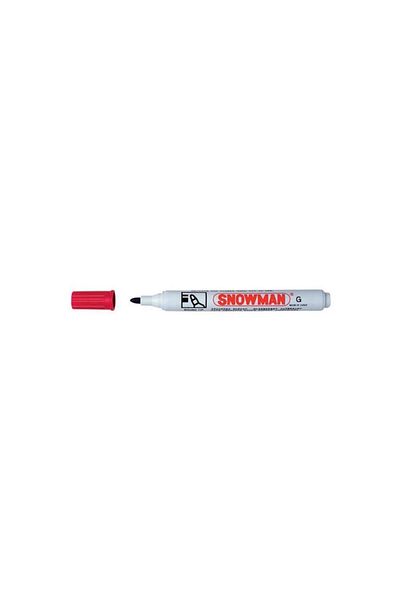 Snowman Marker Permanent Round Tip Red Cg-12