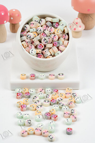 LANDOFACCESSORY POLİMER FİMO BONCUK - ANIMAL DESENLİ - TAKI AKSESUARI - 10 ADET