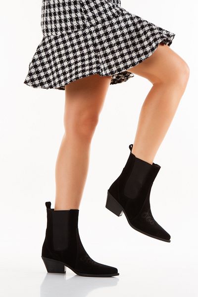PASSAGE SHOES Γυναικείες γνήσιες δερμάτινες μπότες Western Sugero 5103