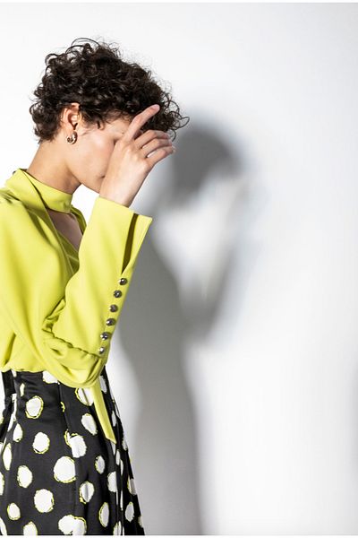 KAMEYA Acid Blouse with Wide Cuff Detail