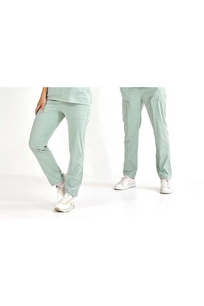 ÇİZGİ MEDİKAL Mint Green Nurse Uniform Single Bottom Pants Lycra Trousers