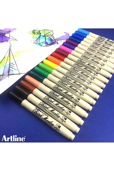artline Supreme Brush Tip Pen Dark Brown (12 pack) LV-A-EPFS-F D.BROWN