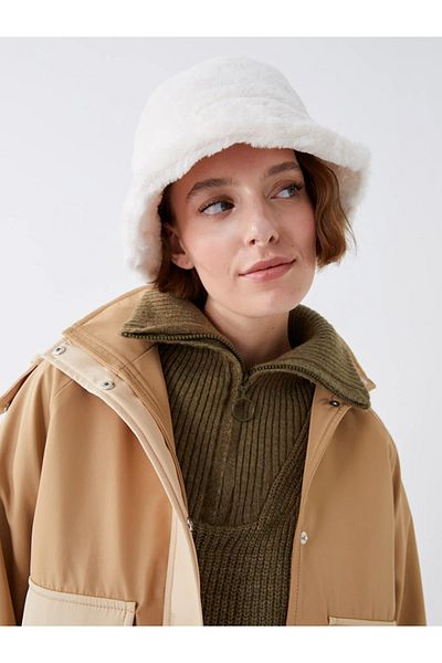 LC Waikiki Soft Furry Women's Bucket Hat