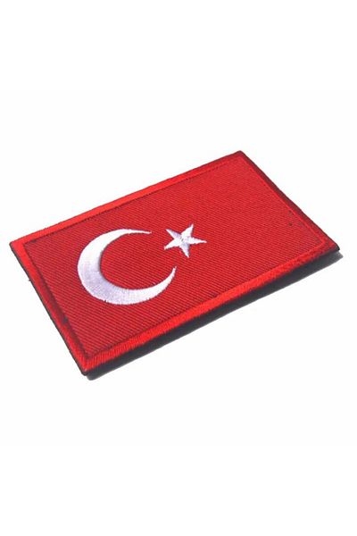 Knmaster Turkish Flag Patch Red Embroidery