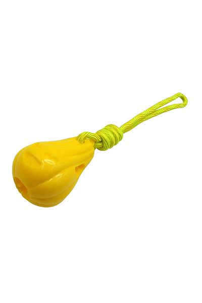 Gimdog Pumpkin Shaped Dog Treat Toy Yellow