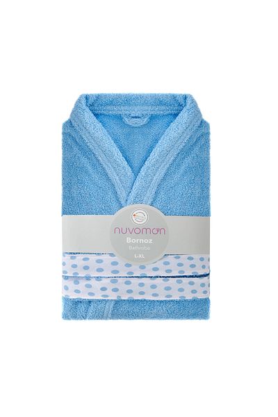 Nuvomon Men's Bathrobe - Blue - L / XL