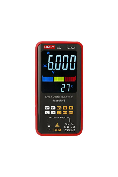Genel Markalar Unit UT122 Şarjlı Akıllı Dijital Multimetre TrueRMS Otomatik Ölçüm Geril. Frekans ÇiftEkran Ncv Live