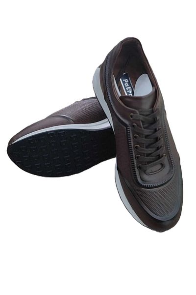PATRON SHOES Кафяви кожени маратонки BOSS