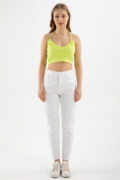 Geppetto Cindy White - Pantaloni de jeans din anii 90 de zi cu zi 2024