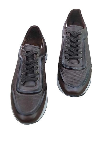 PATRON SHOES Кафяви кожени маратонки BOSS