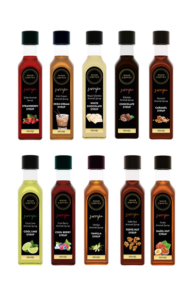 MUUB COFFEE AVANTAJLI 10 'LU ÖZEL FORMÜLİZE KAHVE ŞURUP SERİSİ Yüksek Aroma Y...