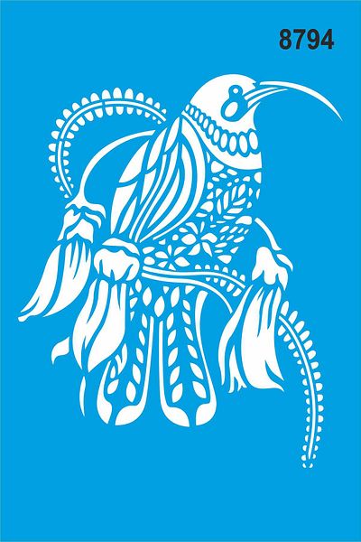 StencilSepeti Hummingbird - Stencil Painting Template 60x40