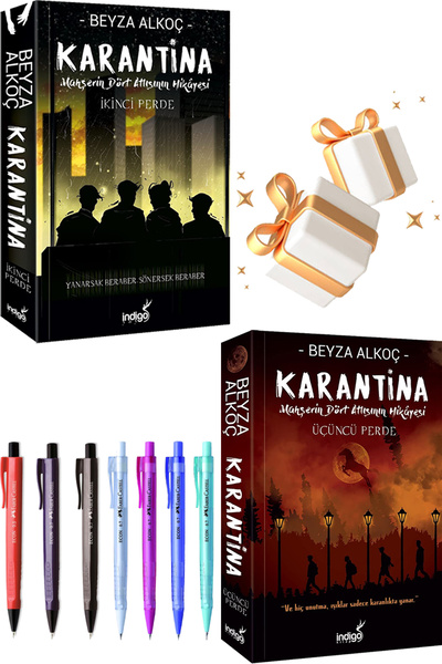 İndigo Kitap İndigo Karantina 2 ve Karantina 3 Beyza Alkoç 2li Set + Faber Ca...