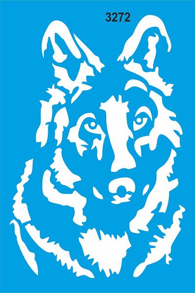 StencilSepeti Wolf - Stencil Painting Template 60x40