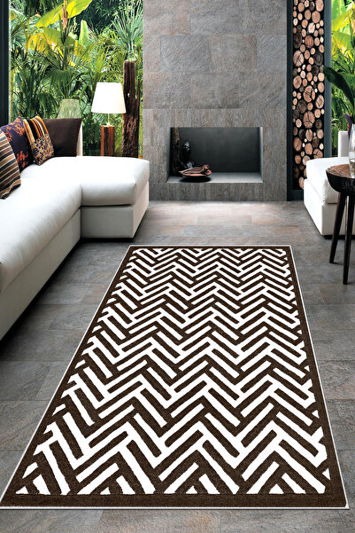 Thalia Home Kaymaz Tabanlı Yıkanabilir Baskılı Mutfak Halısı Koridor Halısı