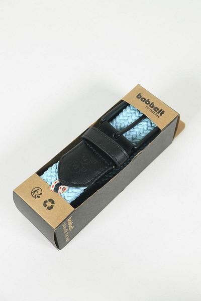babbelt Elastic Knitted Unisex Belt Baby Blue