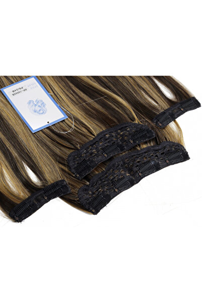 AYTUĞ PERUK Kumral Sarı Röfleli Çıt Çıt Takım Uzun Düz Sentetik Rp10055b-p6.24b