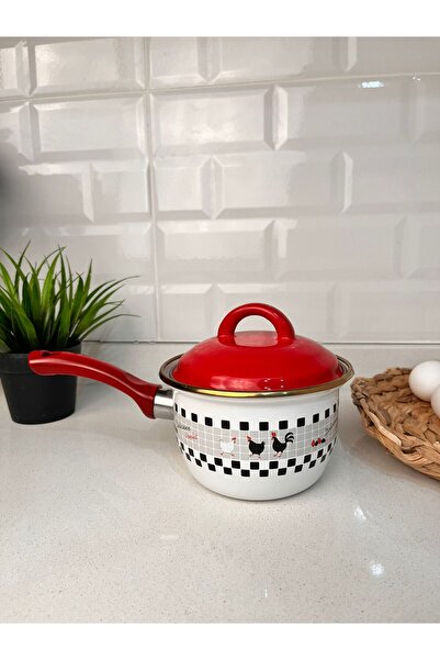 Sezka Life Rafadan Egg Cooking Boiling Pot and Sauce Pot Enamel Pan 12 CM