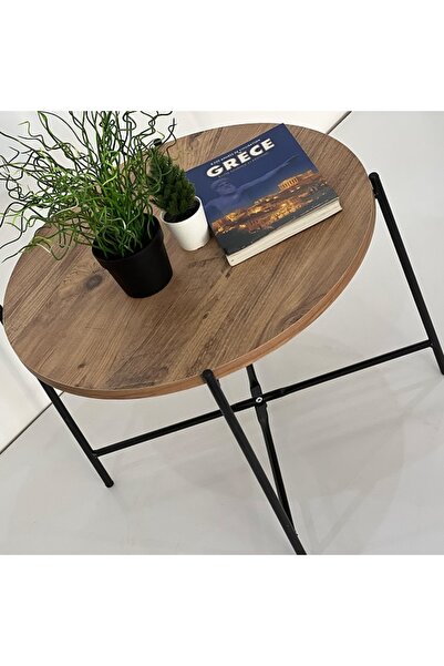 eportatif Orta Sehpa Yuvarlak Dekoratif Yan Sehpa 55 1096