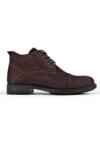 Lal Shoes & Bags Мъжки ботуши Sorcha от естествена кожа с цип и предни шевове - кафяви