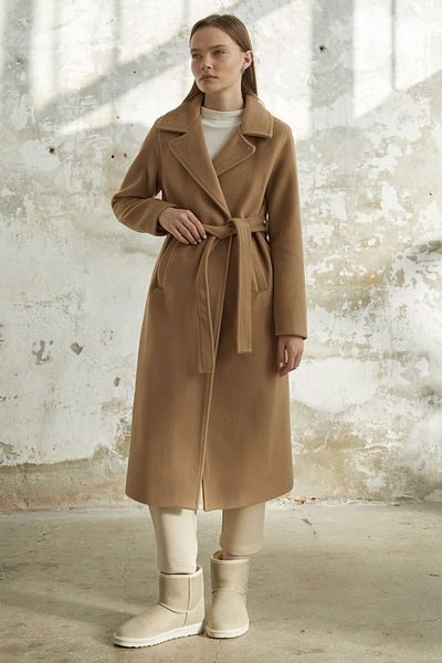 InStyle Παλτό με επένδυση με ζώνη - Camel