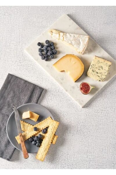 MALASH Natural Marble Cheese, Presentation Plate, Marble Supla 30x20 Cm