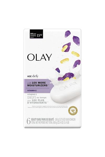 OLAY بار صابون فيتامين هـ وفيتامين ب3 مركب 6 أشرطة صابون أولاي 6 قطع 636 جرام 1.6 رطل