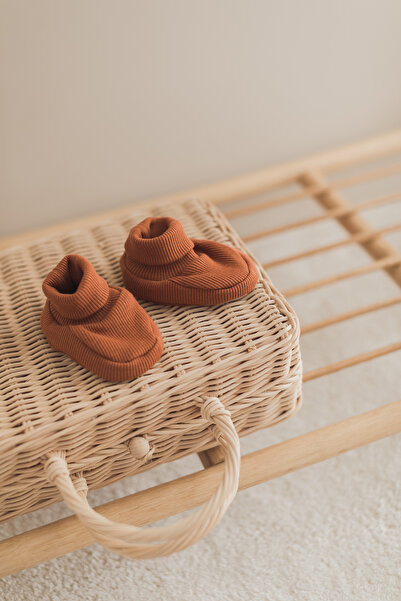 Polpuf Ribbed Flexible Baby Booties Tile