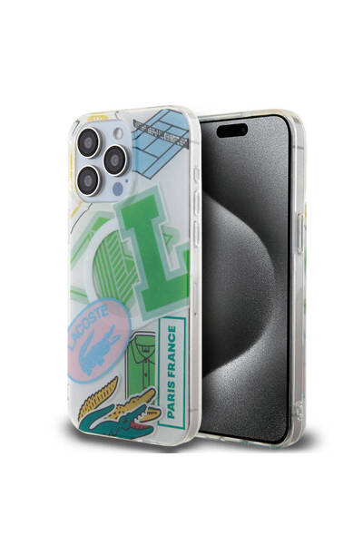 Lacoste iPhone 15 Pro Max Kılıf Lacoste Lisanslı Magsafe Şarj Özellikli Yamal...